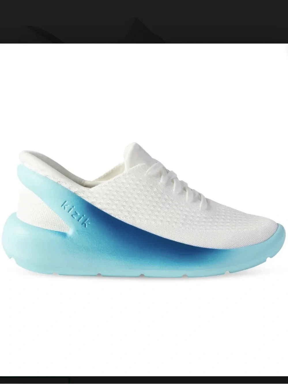 Kizik Roamer Womens Hands Free Sneakers White/Glacier Sz 6.5M XLNT Condition